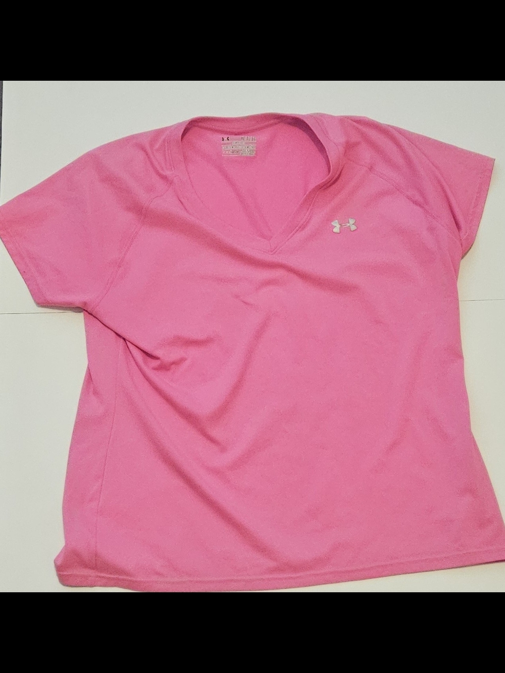 Under Armour Hot Pink Semi-Fitted HeatGear Tee